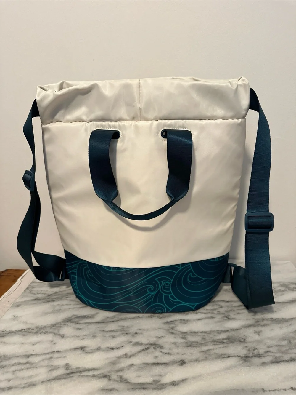 Disney Teal & White Inaugural Sailings Tote with Gold Accents